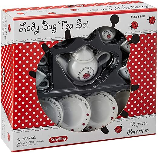 Lady Bug Porcelain Tea Set Toy by Schylling Recognized as one of New