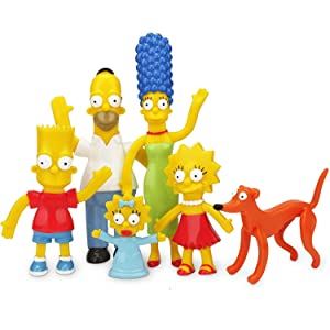 the simpsons family bendable figures set