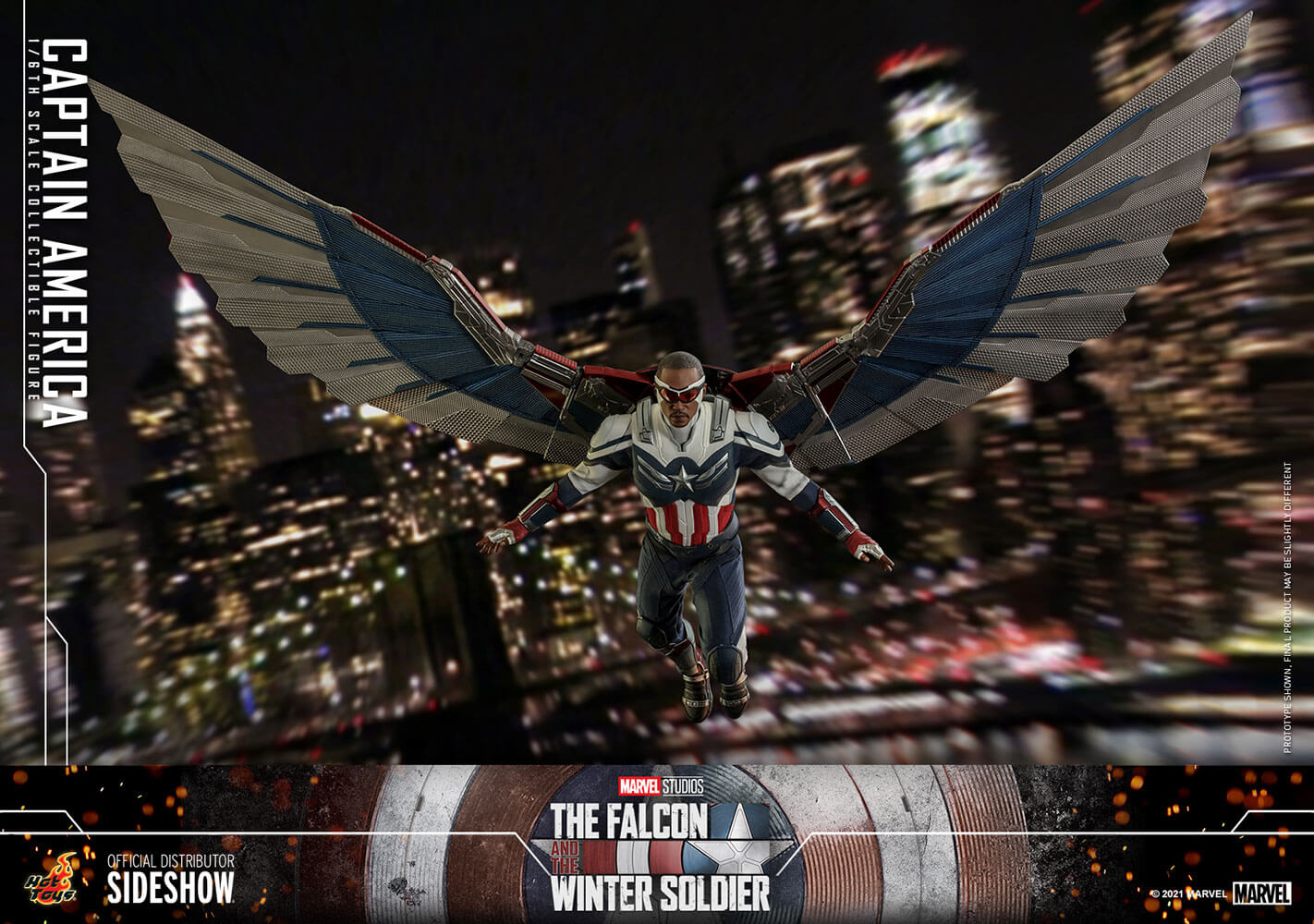 Captain America (Falcon) Sixth Scale Figure by Hot Toys 908266, view 2