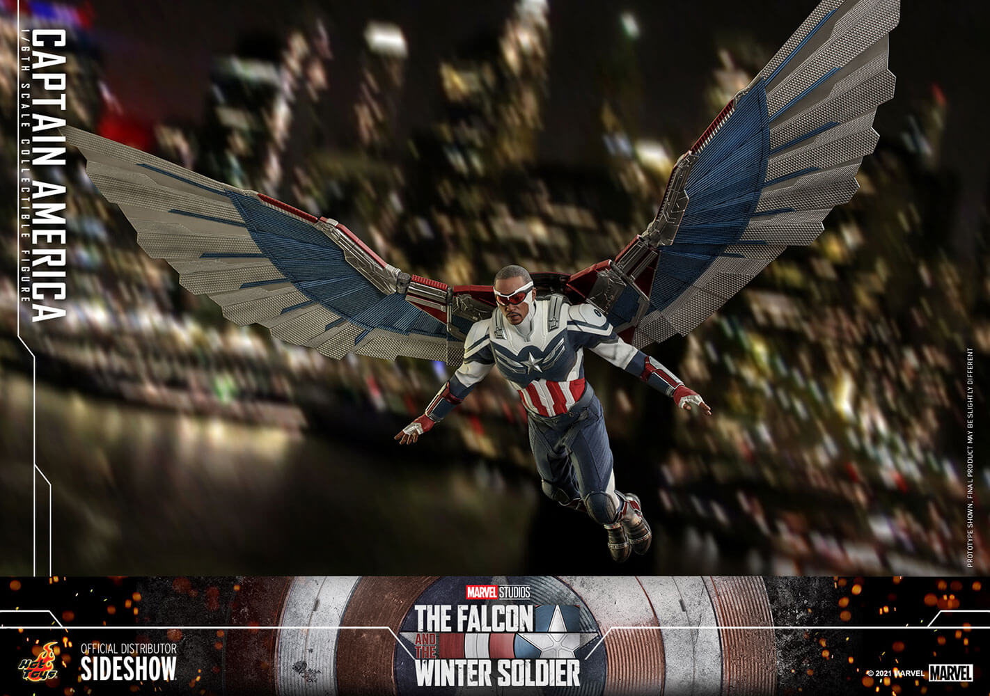 Captain America (Falcon) Sixth Scale Figure by Hot Toys 908266, view 3