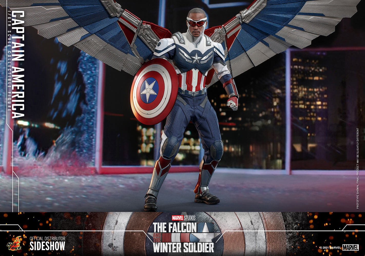 Captain America (Falcon) Sixth Scale Figure by Hot Toys 908266, view 4