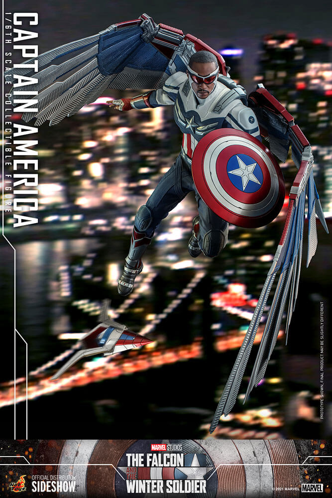 Captain America (Falcon) Sixth Scale Figure by Hot Toys 908266, view 11