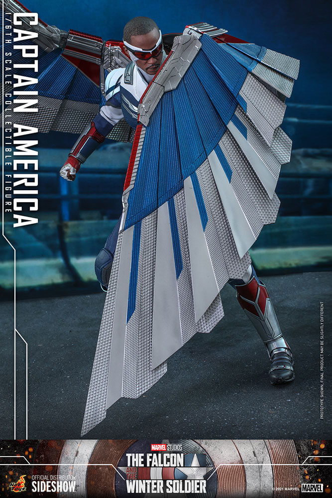 Captain America (Falcon) Sixth Scale Figure by Hot Toys 908266, view 6