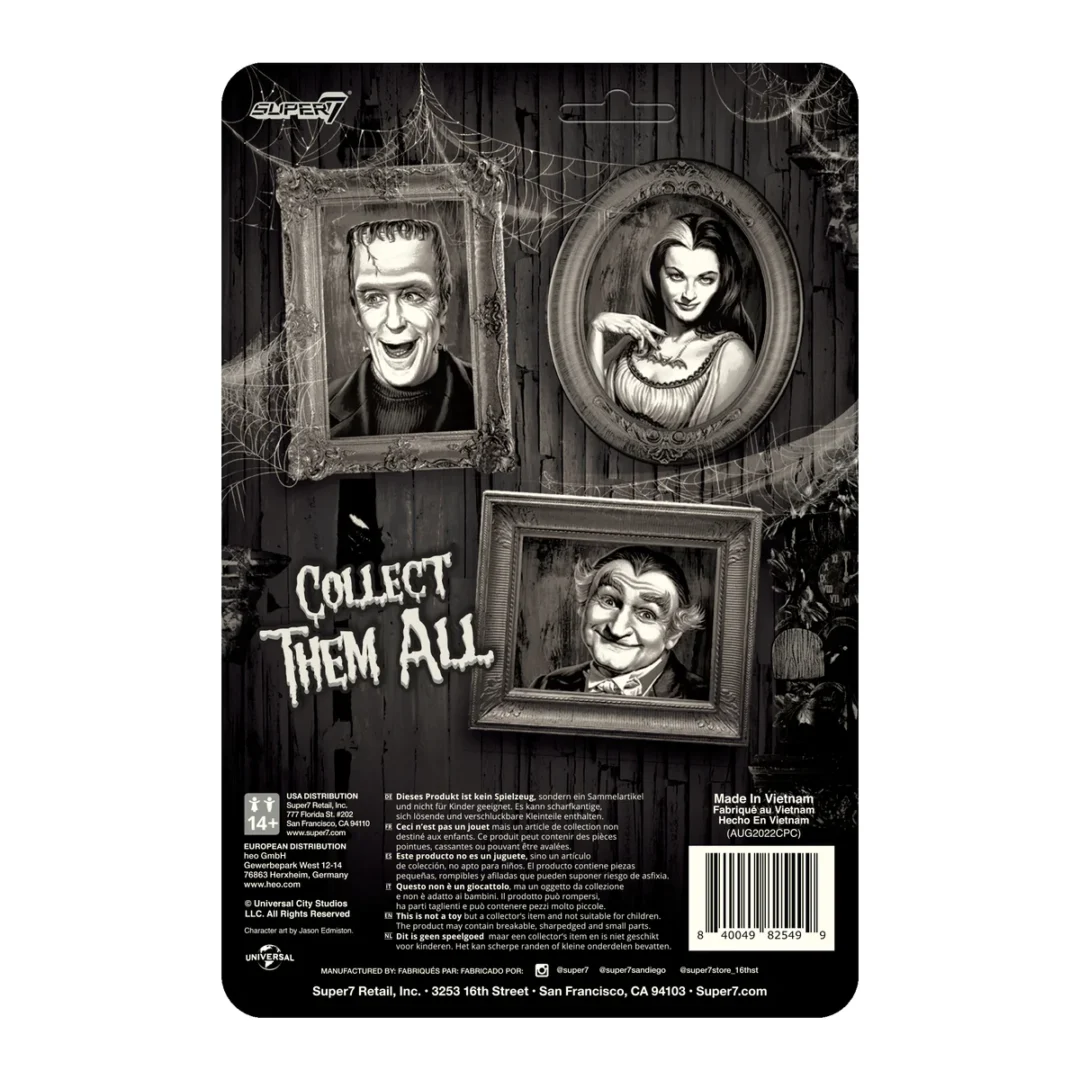 The Munsters – Herman Munster (Grayscale) Wave 2 ReAction Action Figure, view 3