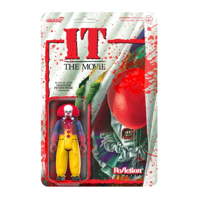 IT Pennywise Monster (Blood Splatter) ReAction Action Figure by Super7