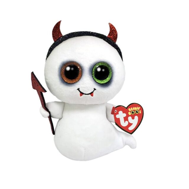 Ty Beanie Boos Tricky white devil ghost plush