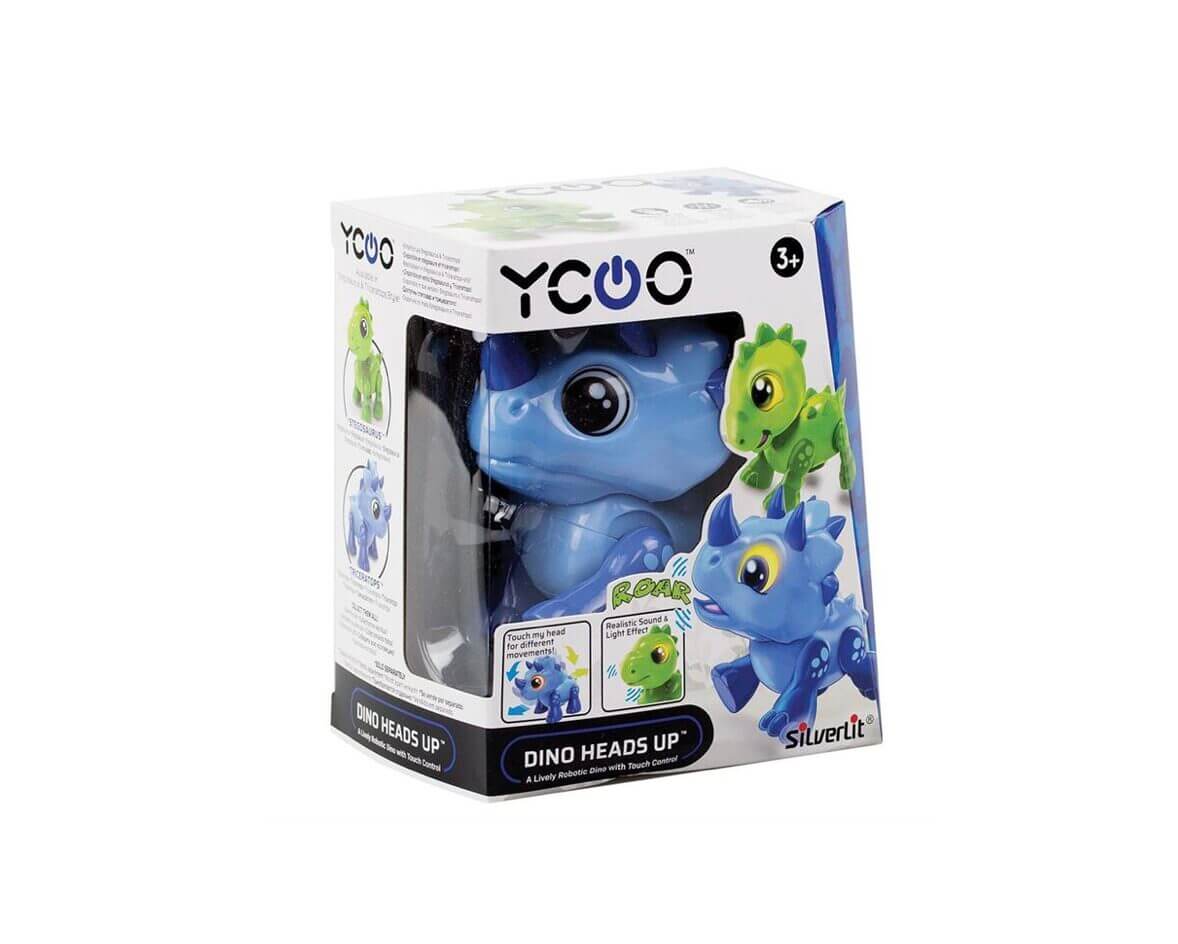 Dino Heads Up: Blue Triceratops Robot Pet - Recognized as one of